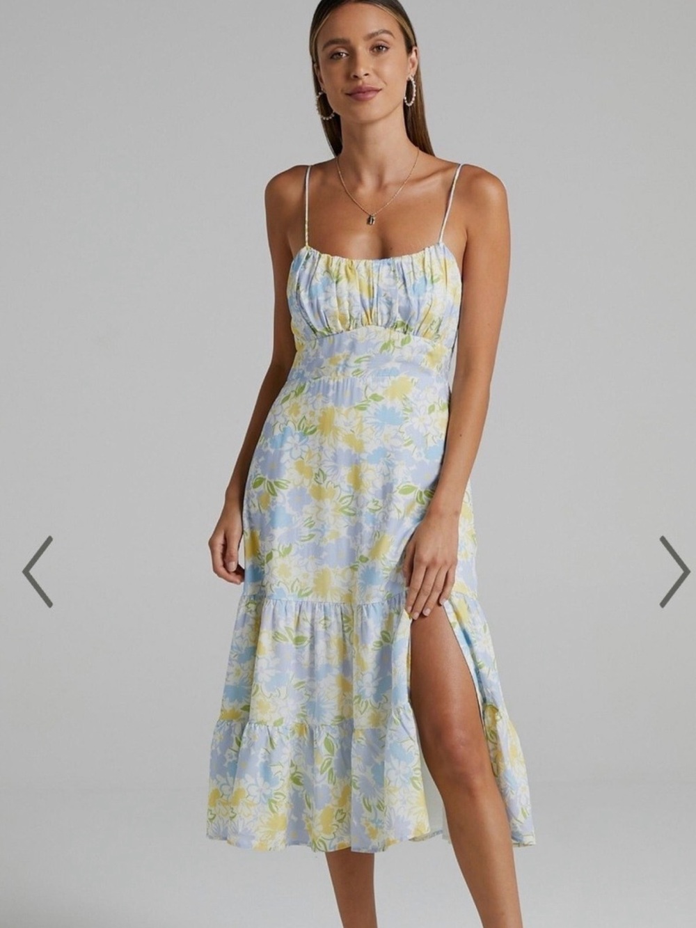 Showpo Monaco Midi Dress Summer Petals US Size 8